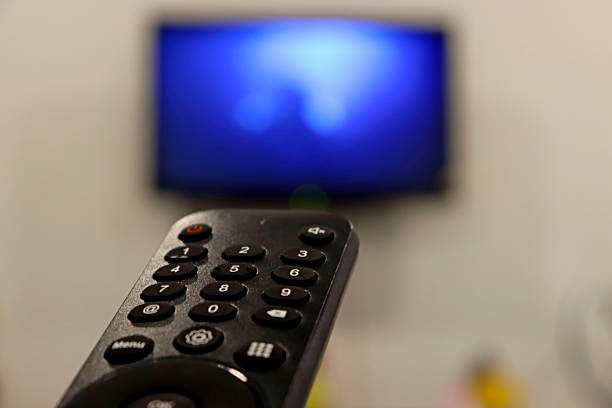 At the Threshold of Entertainment. Remote in Hand, Screen Awaiting Input